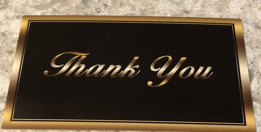 Thank You Tract Front